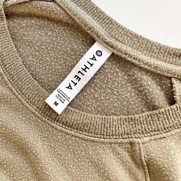 Athleta | Mindset Crewneck Sweatshirt in Shadow Olive Size Medium - Picture 6 of 6